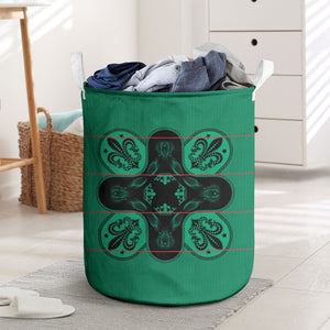 Bafokeng Rabbit Crown Palesa ea kharanium Laundry Basket Green Seanamarena Basotho Blanket Inspired