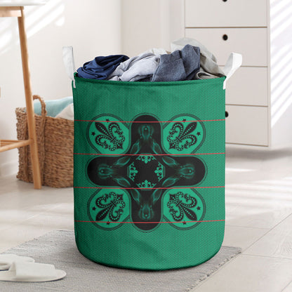 Bafokeng Rabbit Crown Palesa ea kharanium Laundry Basket Green Seanamarena Basotho Blanket Inspired