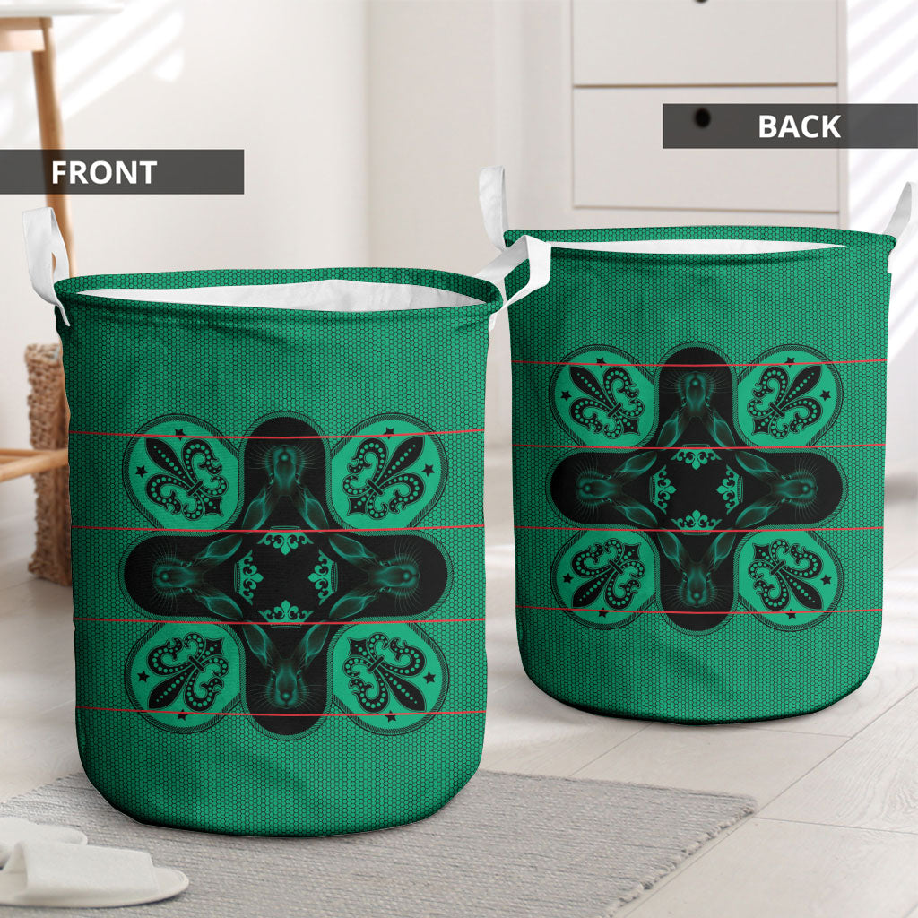 Bafokeng Rabbit Crown Palesa ea kharanium Laundry Basket Green Seanamarena Basotho Blanket Inspired