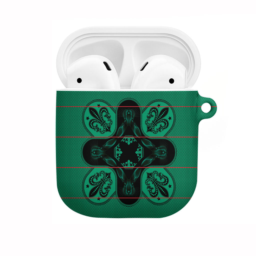 Bafokeng Rabbit Crown Palesa ea kharanium AirPods Case Green Seanamarena Basotho Blanket Inspired