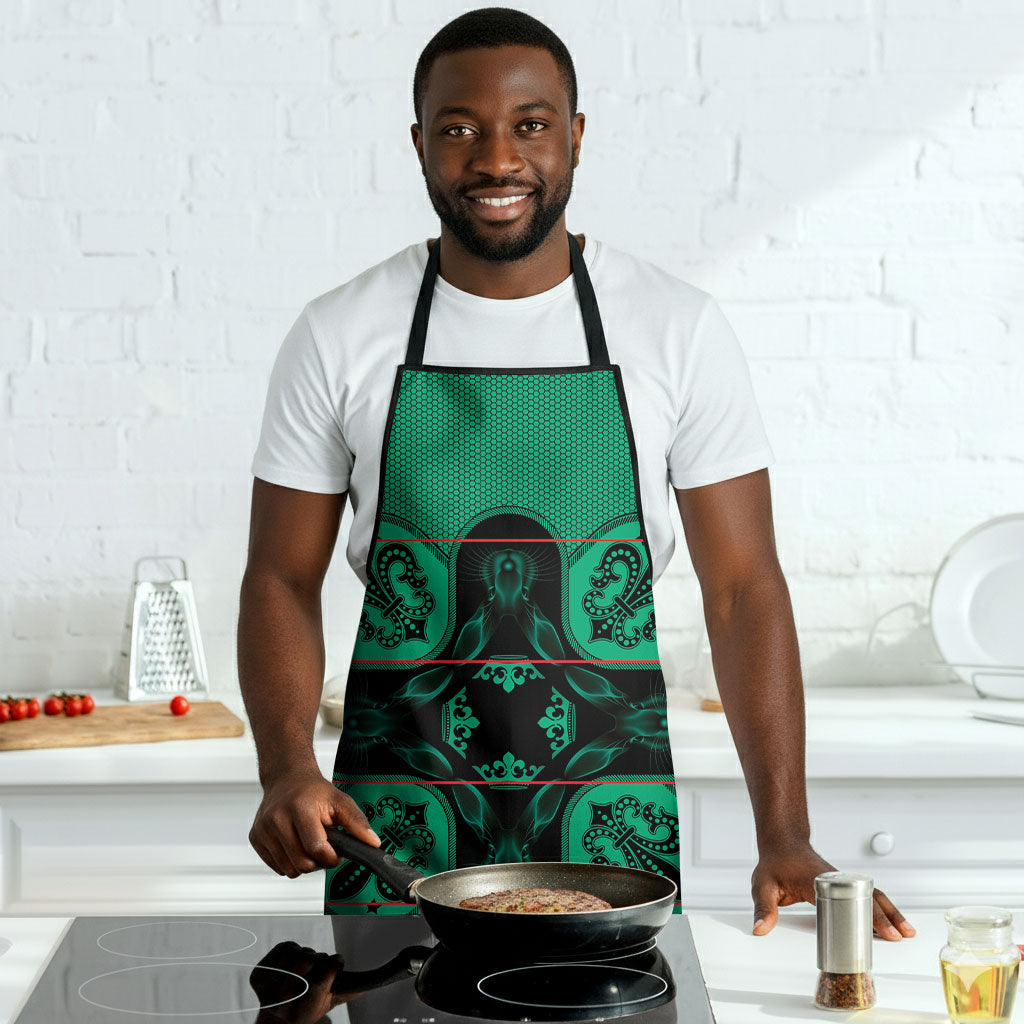 Bafokeng Rabbit Crown Palesa ea kharanium Apron Green Seanamarena Basotho Blanket Inspired