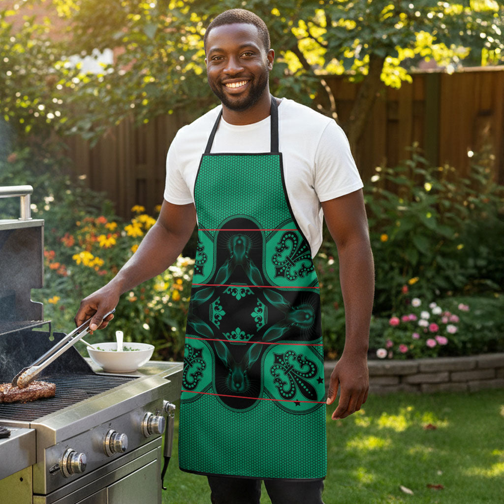 Bafokeng Rabbit Crown Palesa ea kharanium Apron Green Seanamarena Basotho Blanket Inspired