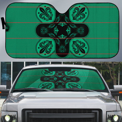 Bafokeng Rabbit Crown Palesa ea kharanium Auto Sun Shade Green Seanamarena Basotho Blanket Inspired