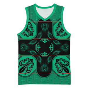 Bafokeng Rabbit Crown Palesa ea kharanium Basketball Jersey Green Seanamarena Basotho Blanket Inspired