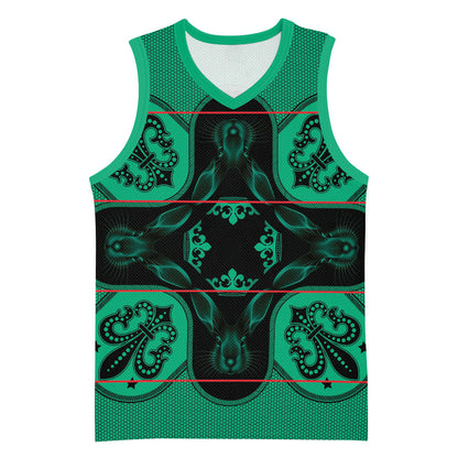 Bafokeng Rabbit Crown Palesa ea kharanium Basketball Jersey Green Seanamarena Basotho Blanket Inspired