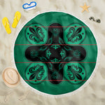 Bafokeng Rabbit Crown Palesa ea kharanium Beach Blanket Green Seanamarena Basotho Blanket Inspired