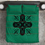 Bafokeng Rabbit Crown Palesa ea kharanium Bedding Set Green Seanamarena Basotho Blanket Inspired