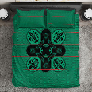 Bafokeng Rabbit Crown Palesa ea kharanium Bedding Set Green Seanamarena Basotho Blanket Inspired