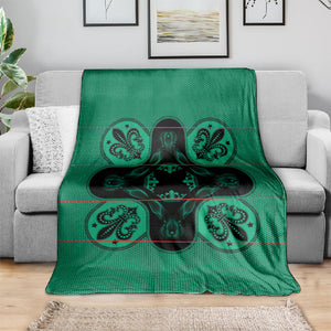 Bafokeng Rabbit Crown Palesa ea kharanium Blanket Green Seanamarena Basotho Blanket Inspired