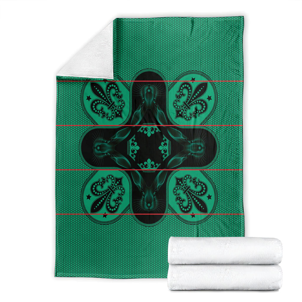 Bafokeng Rabbit Crown Palesa ea kharanium Blanket Green Seanamarena Basotho Blanket Inspired