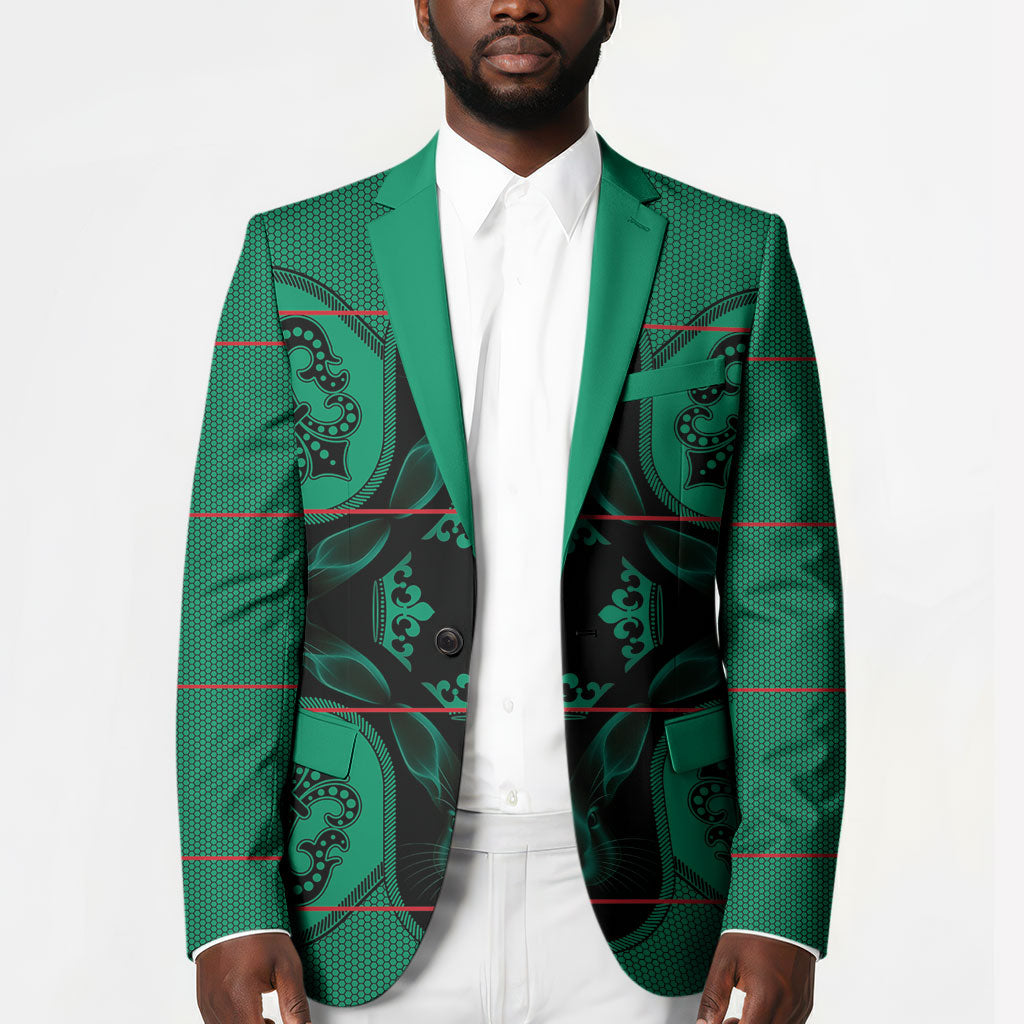 Bafokeng Rabbit Crown Palesa ea kharanium Blazer Green Seanamarena Basotho Blanket Inspired