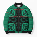 Bafokeng Rabbit Crown Palesa ea kharanium Bomber Puffer Jacket Green Seanamarena Basotho Blanket Inspired