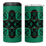 Bafokeng Rabbit Crown Palesa ea kharanium 4 in 1 Can Cooler Tumbler Green Seanamarena Basotho Blanket Inspired
