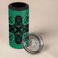 Bafokeng Rabbit Crown Palesa ea kharanium 4 in 1 Can Cooler Tumbler Green Seanamarena Basotho Blanket Inspired