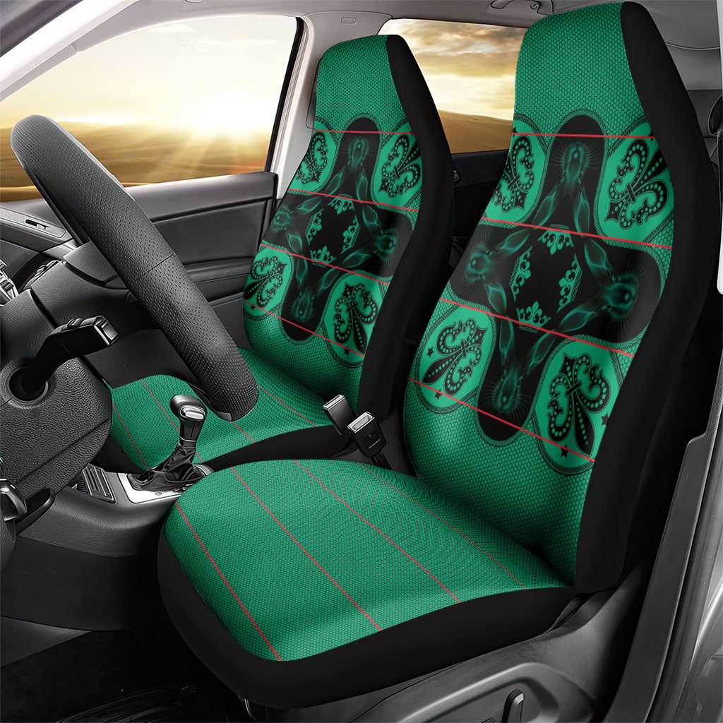 Bafokeng Rabbit Crown Palesa ea kharanium Car Seat Cover Green Seanamarena Basotho Blanket Inspired