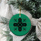 Bafokeng Rabbit Crown Palesa ea kharanium Ceramic Ornament Green Seanamarena Basotho Blanket Inspired