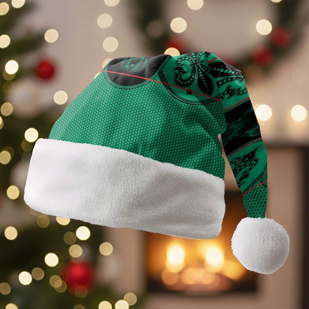 Bafokeng Rabbit Crown Palesa ea kharanium Christmas Santa Hat Green Seanamarena Basotho Blanket Inspired