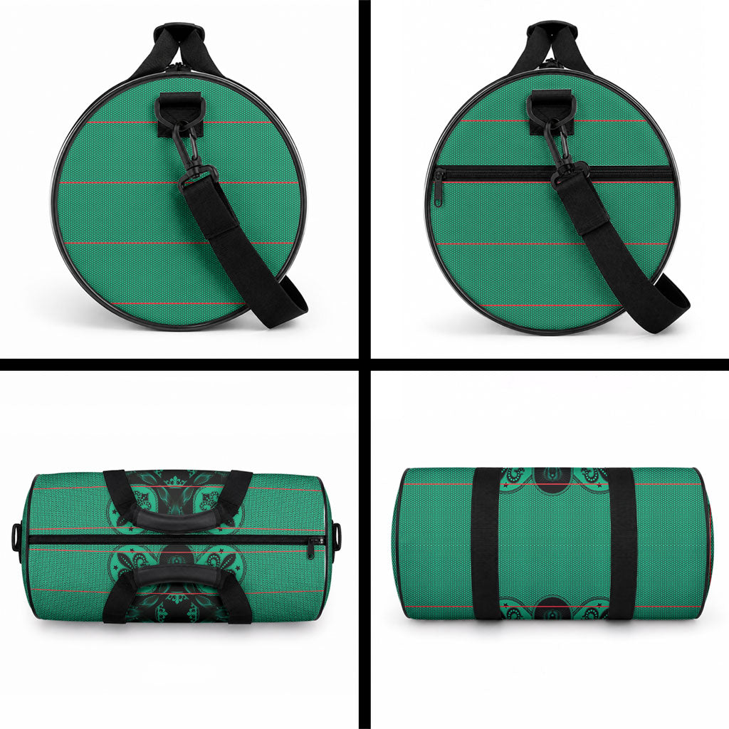 Bafokeng Rabbit Crown Palesa ea kharanium Duffle Bag Green Seanamarena Basotho Blanket Inspired