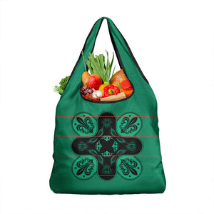 Bafokeng Rabbit Crown Palesa ea kharanium Grocery Bag Green Seanamarena Basotho Blanket Inspired