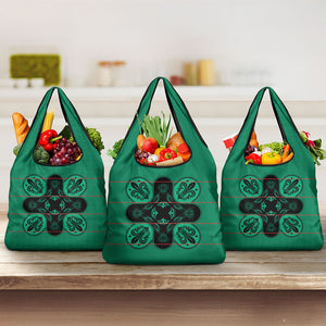 Bafokeng Rabbit Crown Palesa ea kharanium Grocery Bag Green Seanamarena Basotho Blanket Inspired