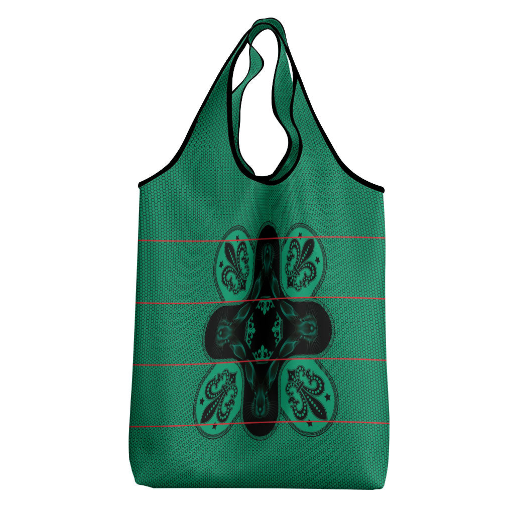 Bafokeng Rabbit Crown Palesa ea kharanium Grocery Bag Green Seanamarena Basotho Blanket Inspired