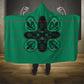 Bafokeng Rabbit Crown Palesa ea kharanium Hooded Blanket Green Seanamarena Basotho Blanket Inspired