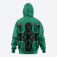 Bafokeng Rabbit Crown Palesa ea kharanium Hoodie Green Seanamarena Basotho Blanket Inspired