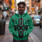 Bafokeng Rabbit Crown Palesa ea kharanium Hoodie Green Seanamarena Basotho Blanket Inspired
