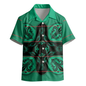 Bafokeng Rabbit Crown Palesa ea kharanium Kid Hawaiian Shirt Green Seanamarena Basotho Blanket Inspired