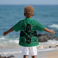 Bafokeng Rabbit Crown Palesa ea kharanium Kid Hawaiian Shirt Green Seanamarena Basotho Blanket Inspired