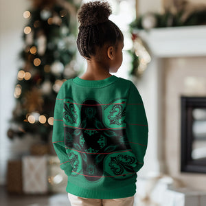 Bafokeng Rabbit Crown Palesa ea kharanium Kid Ugly Christmas Sweater Green Seanamarena Basotho Blanket Inspired
