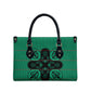 Bafokeng Rabbit Crown Palesa ea kharanium Leather Bag Green Seanamarena Basotho Blanket Inspired