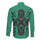 Bafokeng Rabbit Crown Palesa ea kharanium Long Sleeve Button Shirt Green Seanamarena Basotho Blanket Inspired