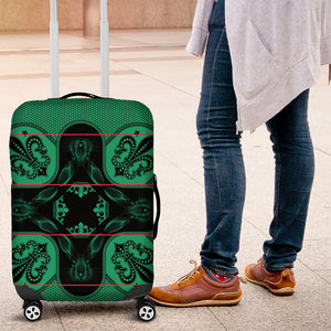 Bafokeng Rabbit Crown Palesa ea kharanium Luggage Cover Green Seanamarena Basotho Blanket Inspired