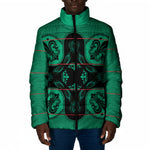 Bafokeng Rabbit Crown Palesa ea kharanium Padded Jacket Green Seanamarena Basotho Blanket Inspired