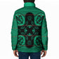 Bafokeng Rabbit Crown Palesa ea kharanium Padded Jacket Green Seanamarena Basotho Blanket Inspired
