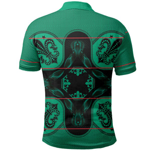 Bafokeng Rabbit Crown Palesa ea kharanium Polo Shirt Green Seanamarena Basotho Blanket Inspired