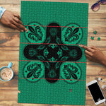 Bafokeng Rabbit Crown Palesa ea kharanium Puzzle Green Seanamarena Basotho Blanket Inspired