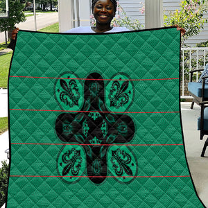 Bafokeng Rabbit Crown Palesa ea kharanium Quilt Green Seanamarena Basotho Blanket Inspired