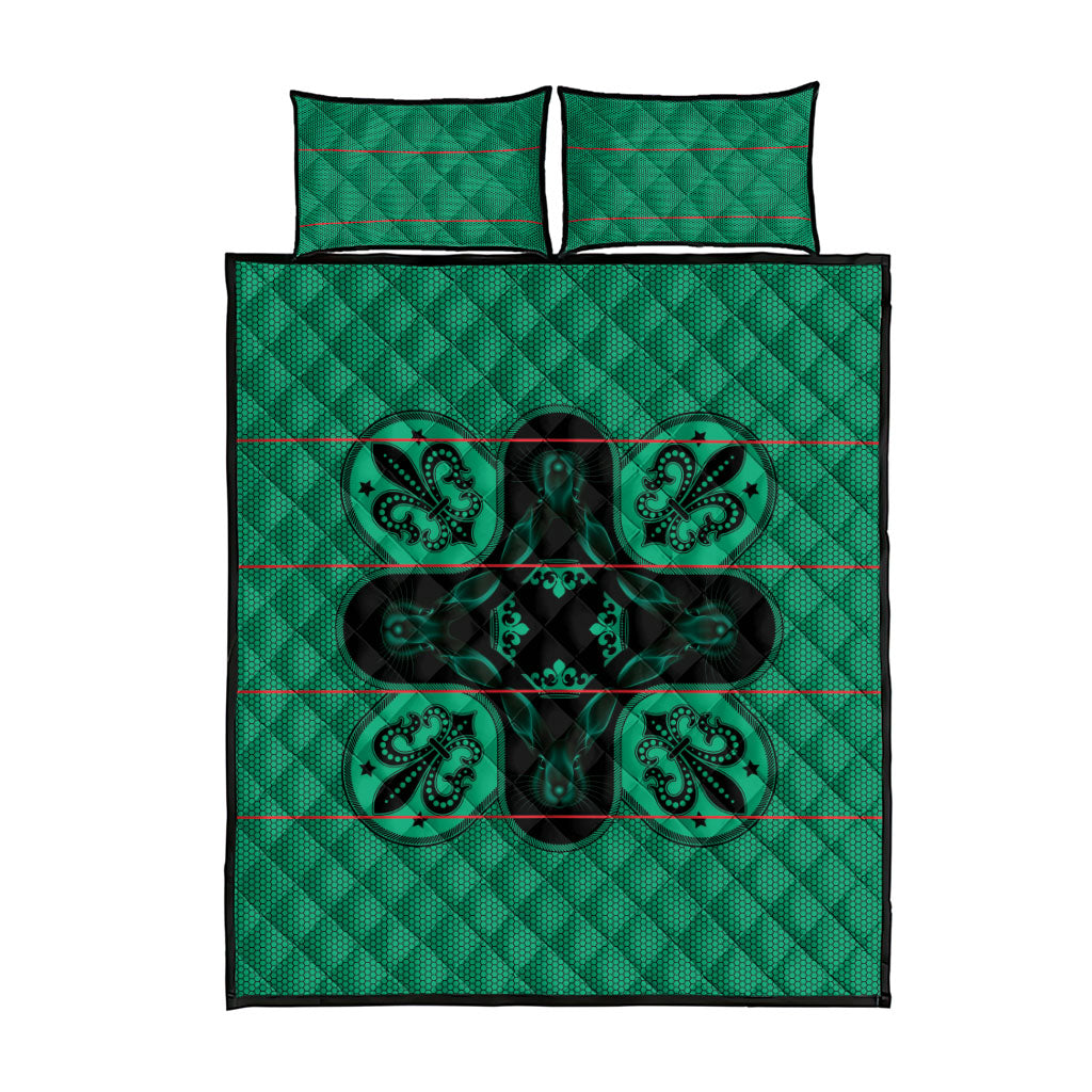 Bafokeng Rabbit Crown Palesa ea kharanium Quilt Bed Set Green Seanamarena Basotho Blanket Inspired