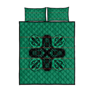 Bafokeng Rabbit Crown Palesa ea kharanium Quilt Bed Set Green Seanamarena Basotho Blanket Inspired