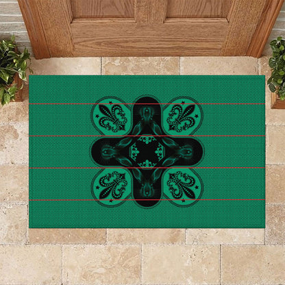 Bafokeng Rabbit Crown Palesa ea kharanium Rubber Doormat Green Seanamarena Basotho Blanket Inspired