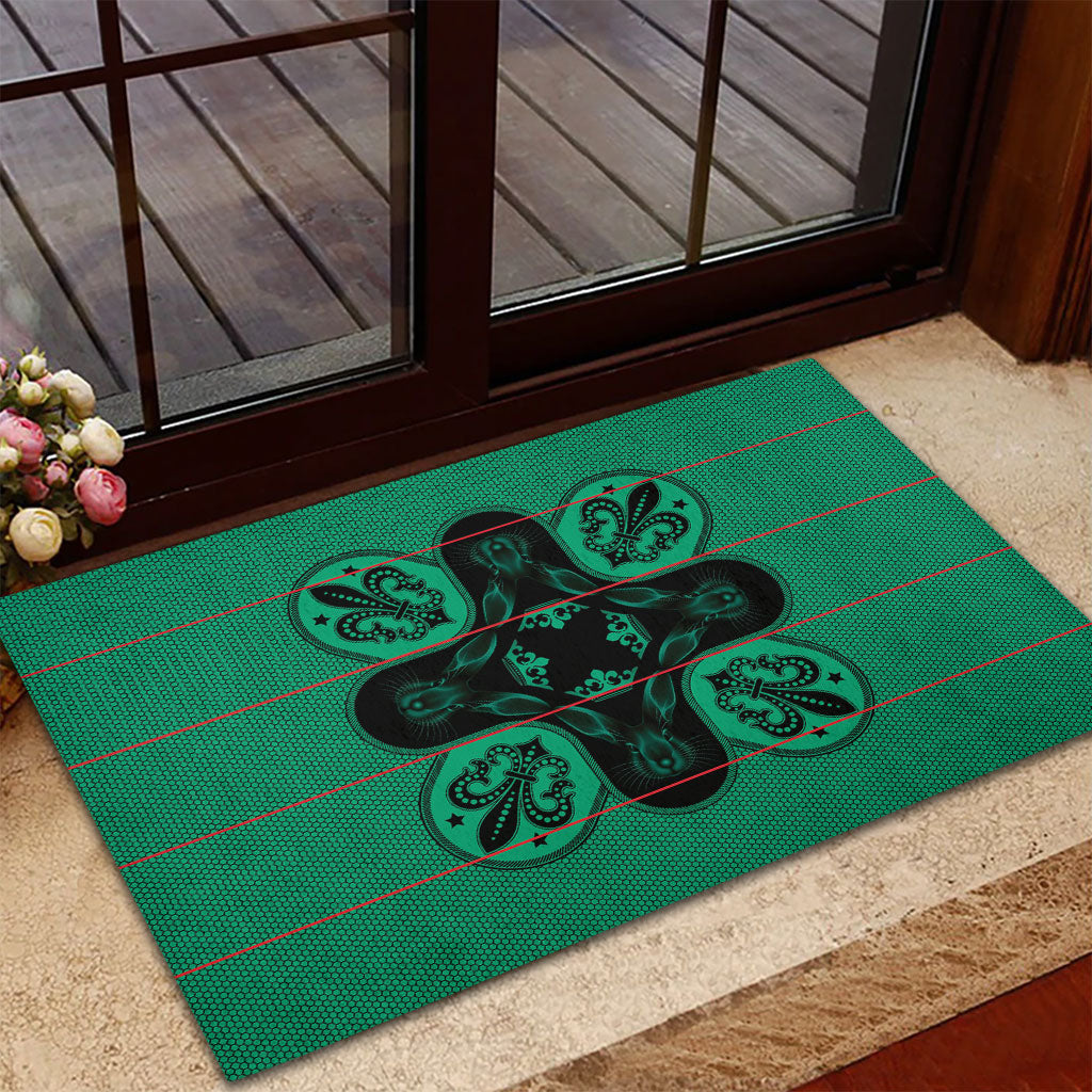 Bafokeng Rabbit Crown Palesa ea kharanium Rubber Doormat Green Seanamarena Basotho Blanket Inspired