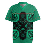 Bafokeng Rabbit Crown Palesa ea kharanium Rugby Jersey Green Seanamarena Basotho Blanket Inspired