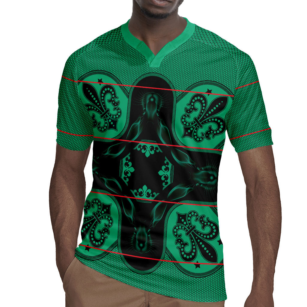 Bafokeng Rabbit Crown Palesa ea kharanium Rugby Jersey Green Seanamarena Basotho Blanket Inspired