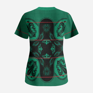 Bafokeng Rabbit Crown Palesa ea kharanium Scrub Top Green Seanamarena Basotho Blanket Inspired