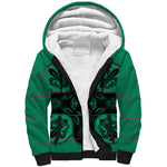 Bafokeng Rabbit Crown Palesa ea kharanium Sherpa Hoodie Green Seanamarena Basotho Blanket Inspired