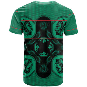 Bafokeng Rabbit Crown Palesa ea kharanium T shirt Green Seanamarena Basotho Blanket Inspired