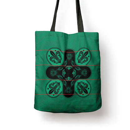 Bafokeng Rabbit Crown Palesa ea kharanium Tote Bag Green Seanamarena Basotho Blanket Inspired