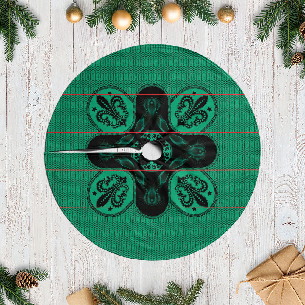 Bafokeng Rabbit Crown Palesa ea kharanium Tree Skirt Green Seanamarena Basotho Blanket Inspired